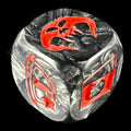 HALF PRICE CLEARANCE Pearl Black Mutant Balrog Demon Logos D6 Dice