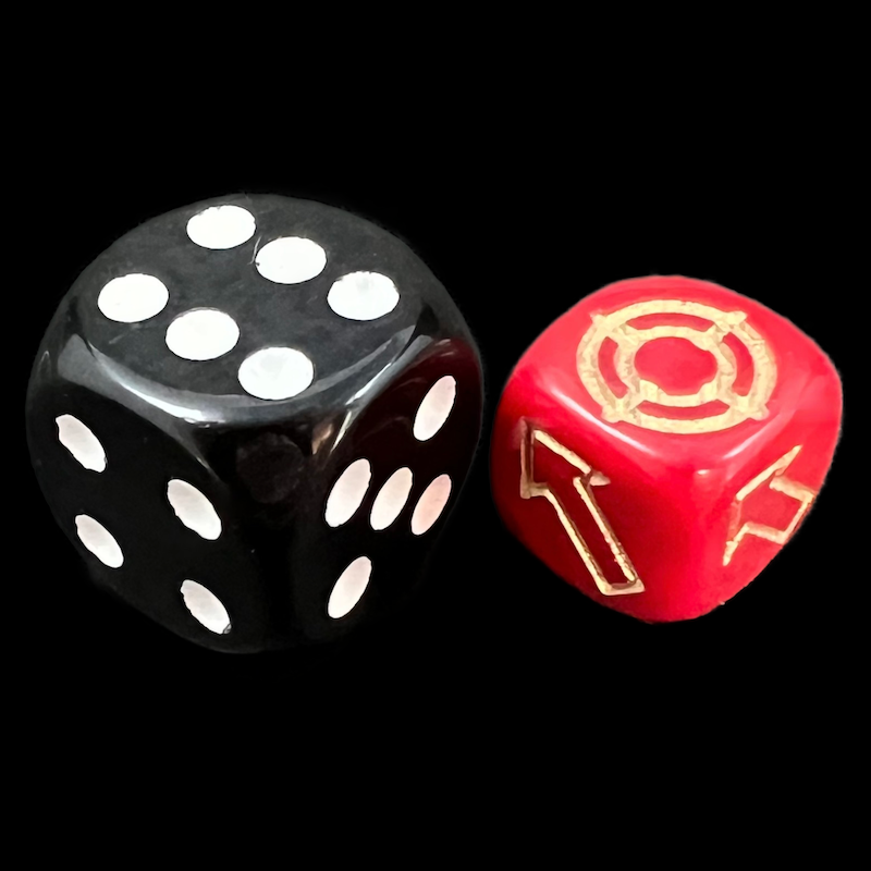 HALF PRICE CLEARANCE D&G Pearl Red Scatter 12mm D6 Dice