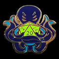 Gaming Pin Badge Cthulhu D20