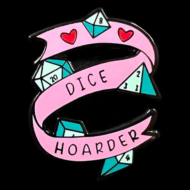 Gaming Pin Badge 'Dice Hoarder'
