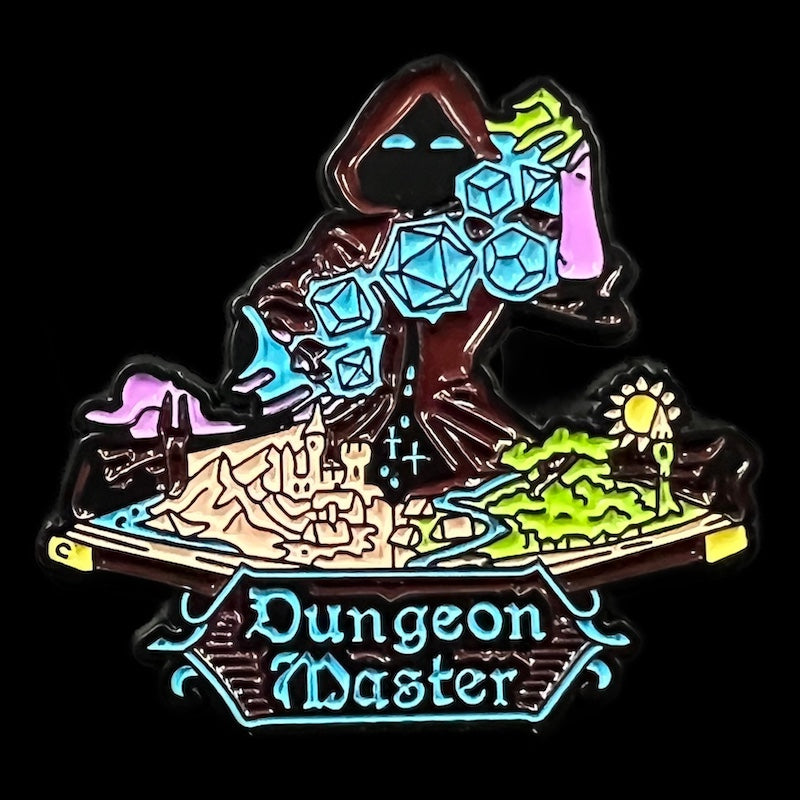 Gaming Pin Badge Dungeon Master 'World' Large