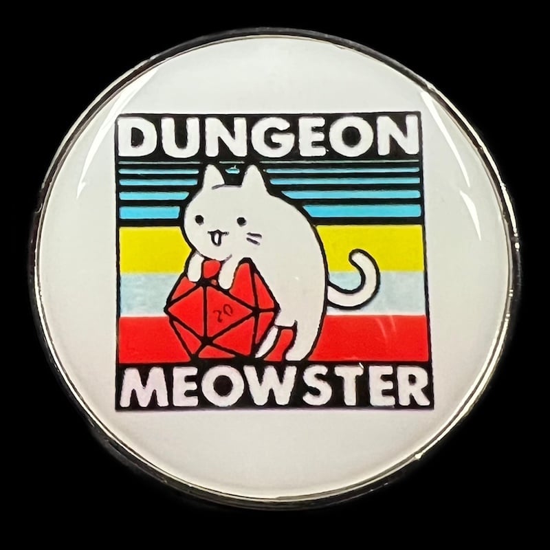 Gaming Pin Badge 'Dungeon Meowster'
