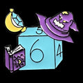 Gaming Pin Badge Wizard D6