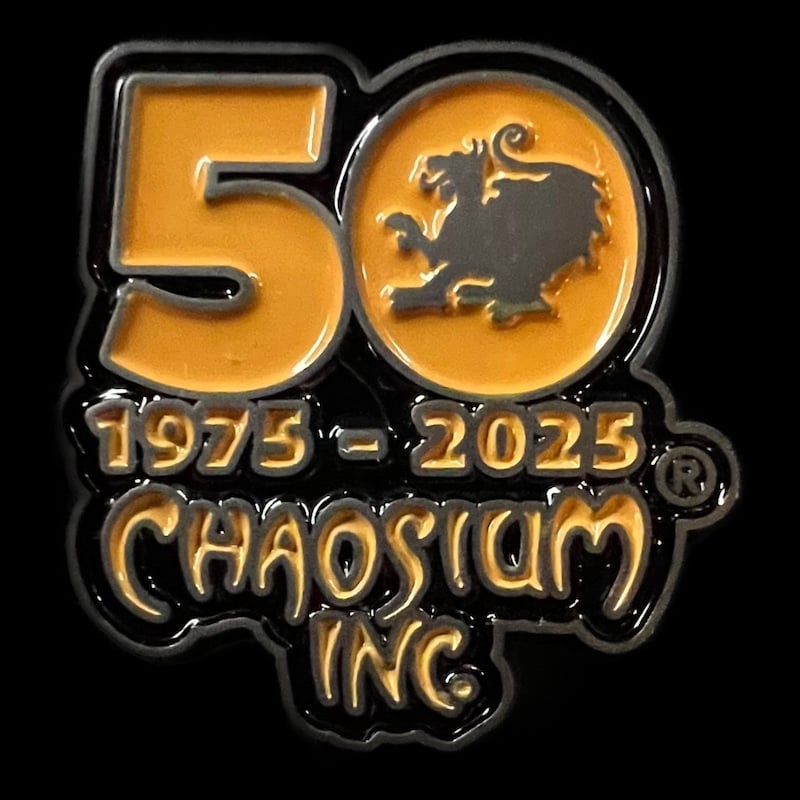 Gaming Pin Badge 50 Years of Chaosium 1975-2025