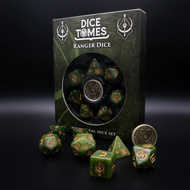 Dice Tomes Ranger 7 Dice Polyset + Coin