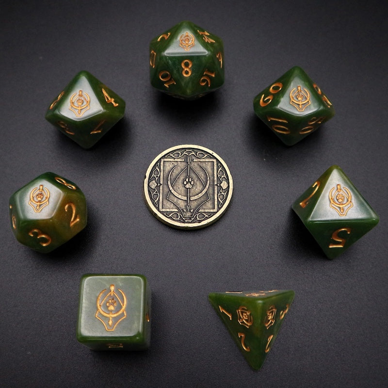 Dice Tomes Ranger 7 Dice Polyset + Coin