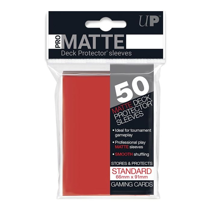Ultra Pro Matte STANDARD Sized Sleeves x 50 - Red