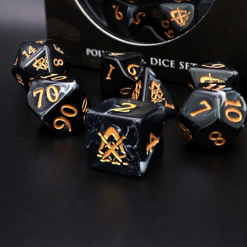 Dice Tomes Rogue 7 Dice Polyset + Coin