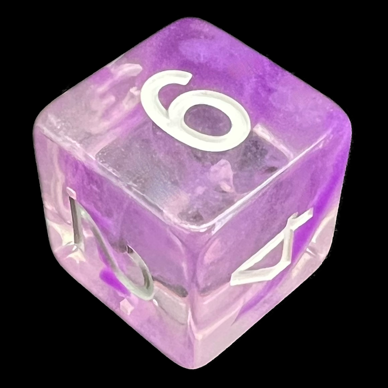 Role 4 Initiative Diffusion Amethyst D6 Dice