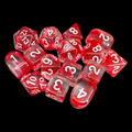 Role 4 Initiative Diffusion Cherry 15 Dice Polyset with Arch D4s