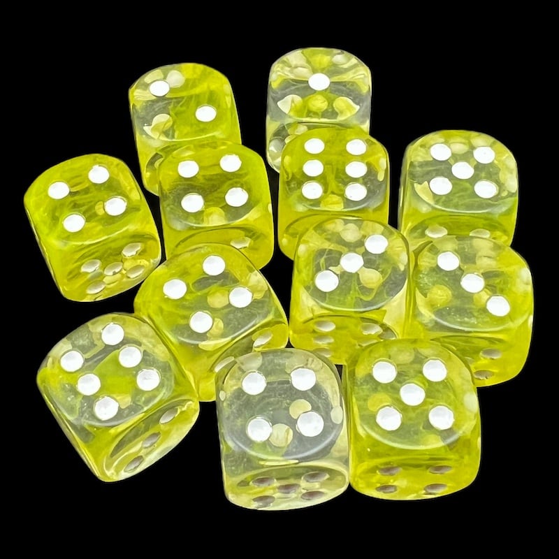 HALF PRICE CLEARANCE Role 4 Initiative Diffusion Ochre 18mm 12 x D6 Dice Set