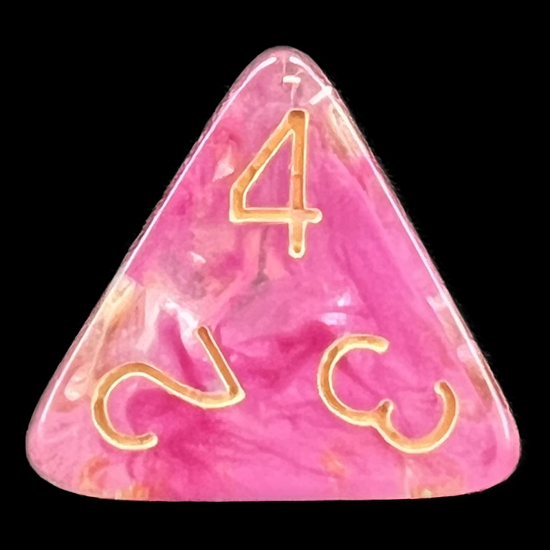 HALF PRICE CLEARANCE Role 4 Initiative Diffusion Rose Gold D4 Dice