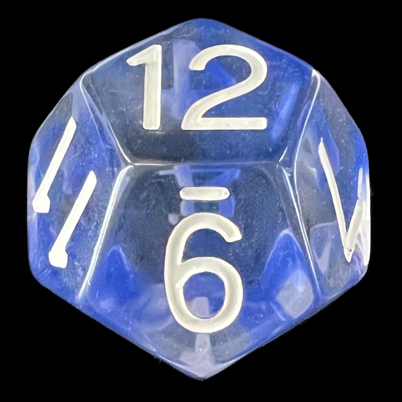 Role 4 Initiative Diffusion Sapphire D12 Dice