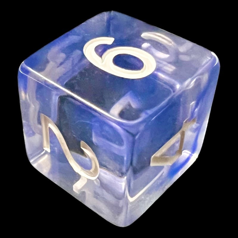 Role 4 Initiative Diffusion Sapphire D6 Dice