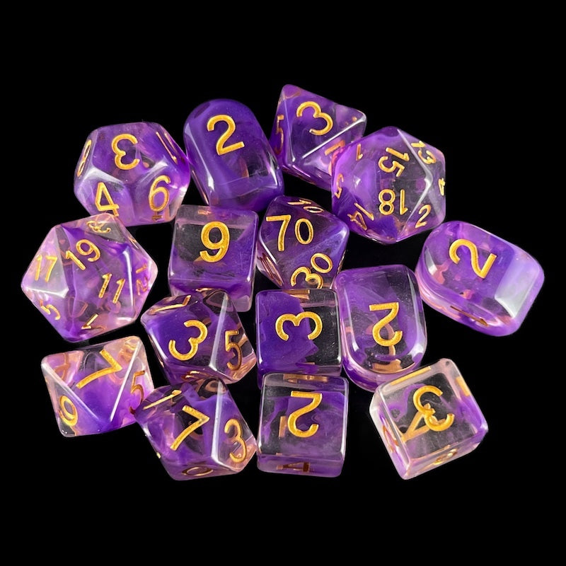 Role 4 Initiative Diffusion Shangri-La 15 Dice Polyset with Arch D4s