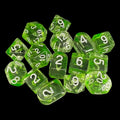 Role 4 Initiative Diffusion Slime Green 15 Dice Polyset with Arch D4s