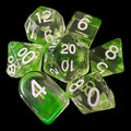 Role 4 Initiative Diffusion Slime Green 7 Dice Polyset