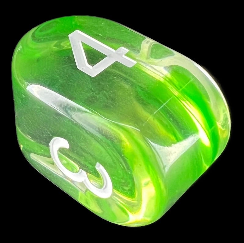 Role 4 Initiative Diffusion Slime Green Arch D4 Dice