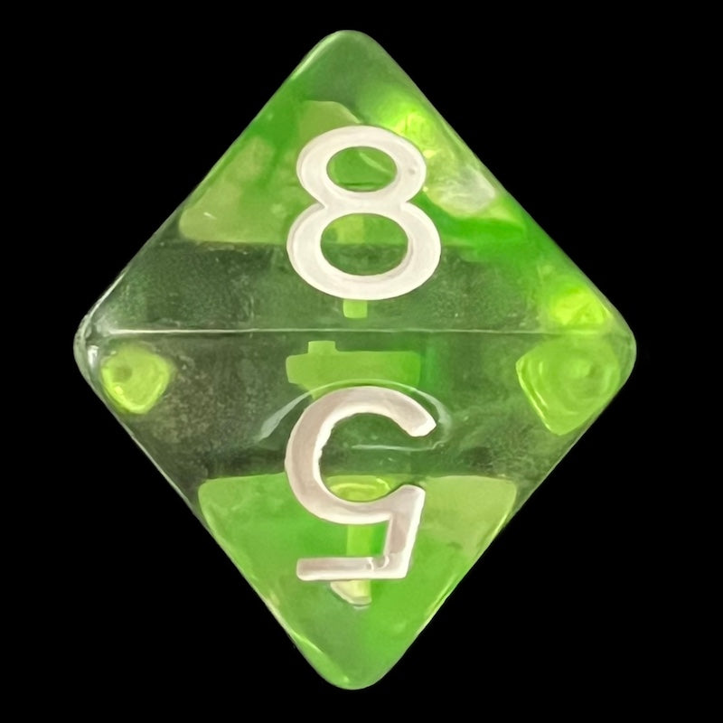 Role 4 Initiative Diffusion Slime Green D8 Dice