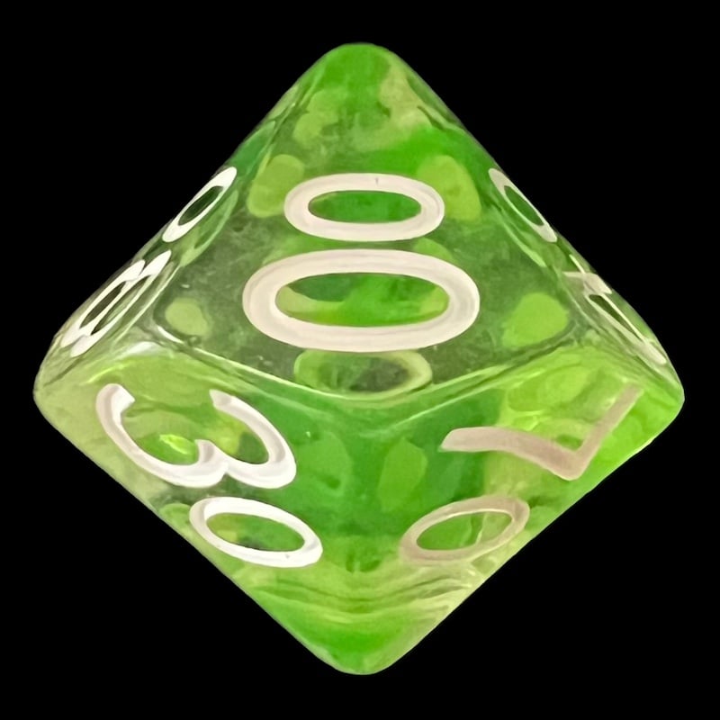 Role 4 Initiative Diffusion Slime Green Percentile Dice