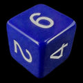 Role 4 Initiative Opaque Dark Blue & White D6 Dice