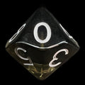 Role 4 Initiative Translucent Smoke Black & White D10 Dice