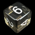 Role 4 Initiative Translucent Smoke Black & White D6 Dice