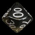 Role 4 Initiative Translucent Smoke Black & White Percentile Dice