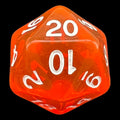 Role 4 Initiative Translucent Blood Orange & White Balanced D20 Dice