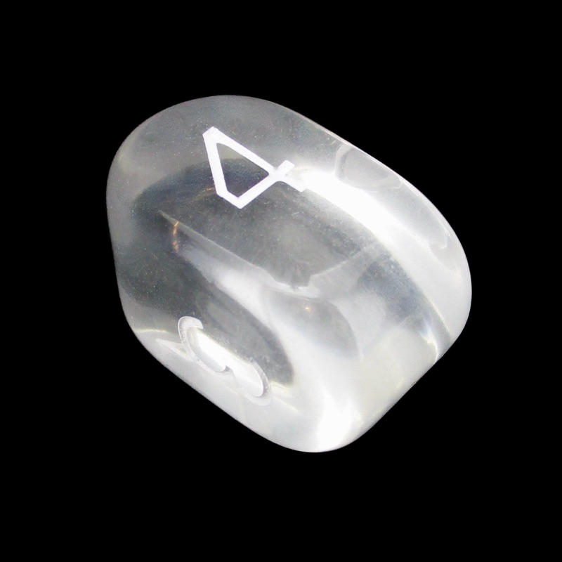 Role 4 Initiative Translucent Clear & White Arch  D4 Dice