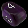 Role 4 Initiative Translucent Dark Purple & White Arch D4 Dice