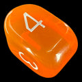 Role 4 Initiative Translucent Neon Orange & White Arch D4 Dice
