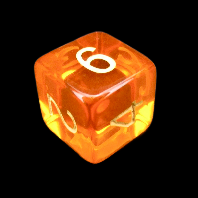 Role 4 Initiative Translucent Orange & Light Orange D6 Dice