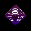 HALF PRICE CLEARANCE Role 4 Initiative Translucent Purple & White Percentile Dice