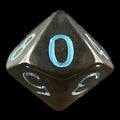 Role 4 Initiative Translucent Smoke Black & Blue D10 Dice