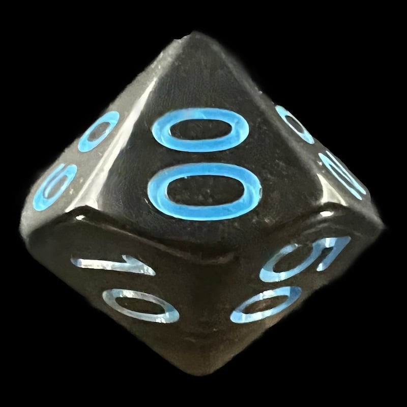 Role 4 Initiative Translucent Smoke Black & Blue Percentile Dice