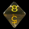 Role 4 Initiative Translucent Smoke Black & Yellow D8 Dice