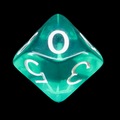 Role 4 Initiative Translucent Teal & White D10 Dice
