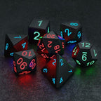 HALF PRICE TDSO Rechargeable Flashing LED 7 Dice Polyset With Charging Case
