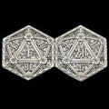 TDSO Metal Crit & Miss Ancient Silver D2 Dice Coin