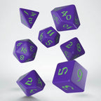 Q Workshop Classic Runic Purple & Green 7 Dice Polyset