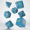 Q Workshop Classic Runic Blue & Yellow 7 Dice Polyset