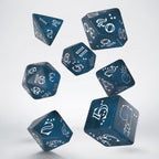 Q Workshop Llama Shimmering Dark Blue & White 7 Dice Polyset