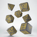 Q Workshop Starfinder Threefold Conspiracy Grey & Yellow 7 Dice Polyset