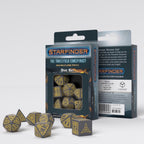 Q Workshop Starfinder Threefold Conspiracy Grey & Yellow 7 Dice Polyset