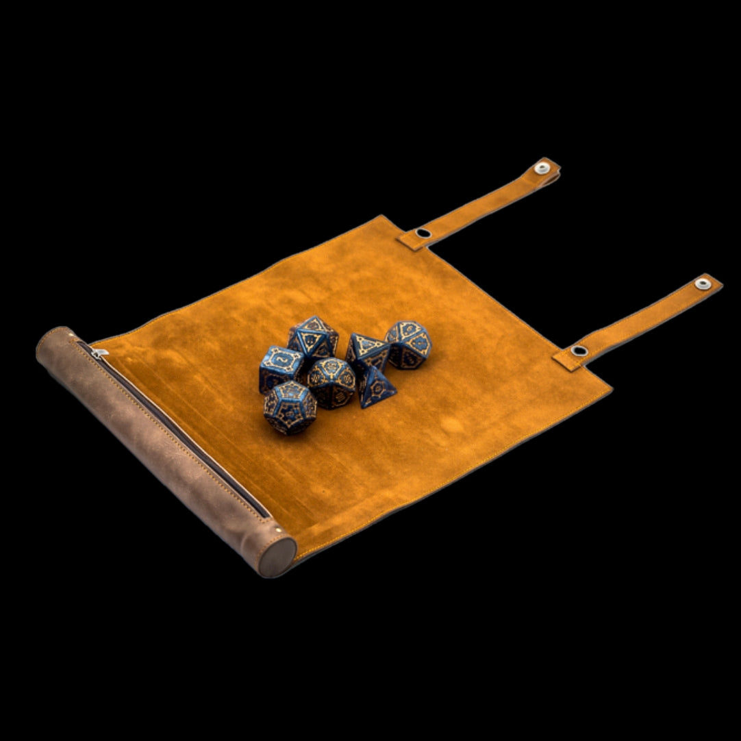 TDSO Faux Leather Dice Roll & Play-Mat - Brown