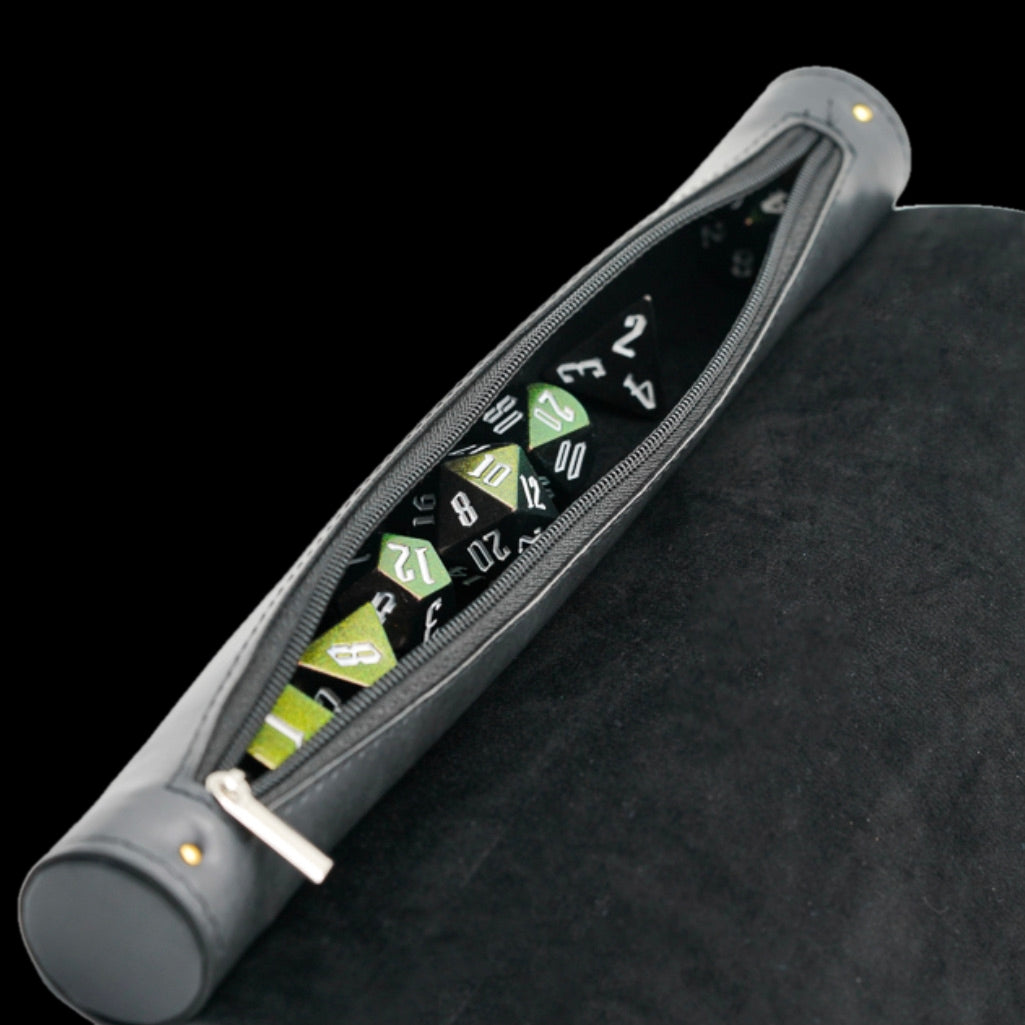 TDSO Faux Leather Dice Roll & Play-Mat - Black