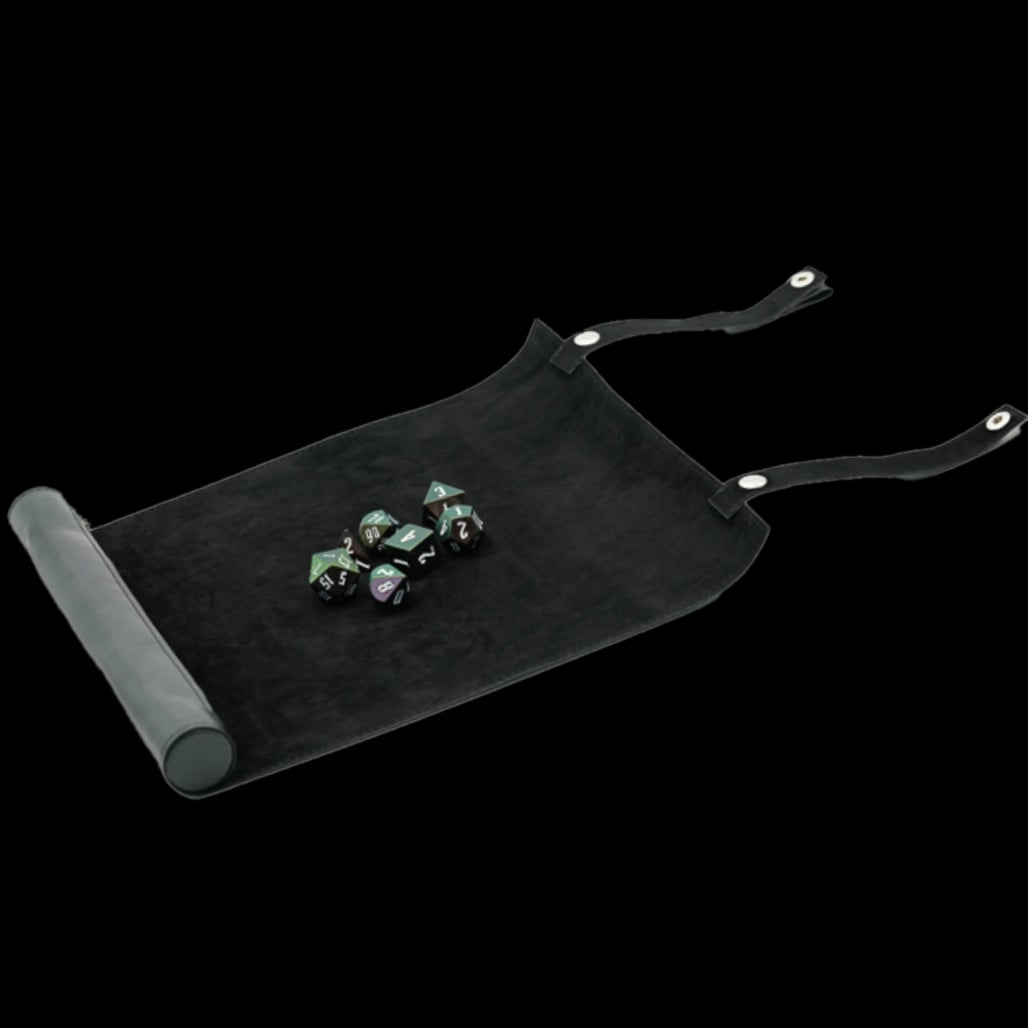 TDSO Faux Leather Dice Roll & Play-Mat - Black