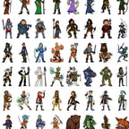ArcKnight Flat Plastic Miniatures - Hero Kids - 62 Pieces
