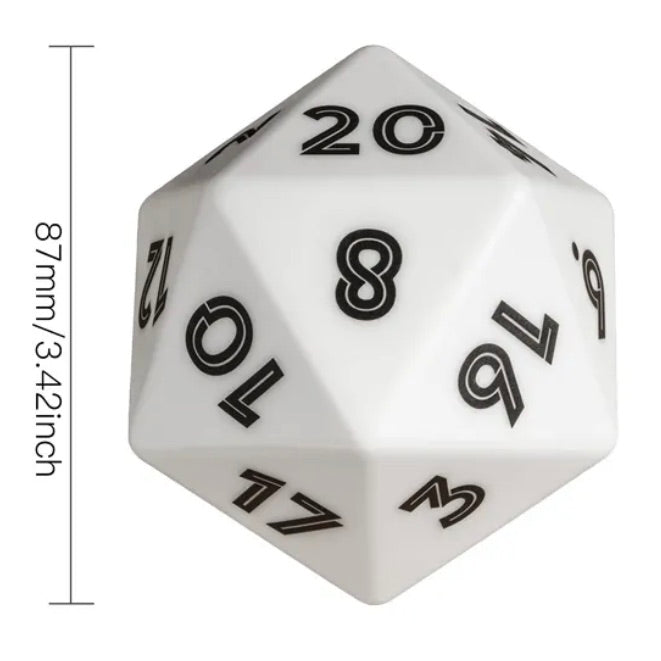 TDSO Rechargeable Flashing LED MASSIVE 86mm D20 Dice